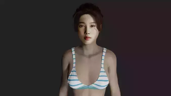 Chinese top model in swimsuit