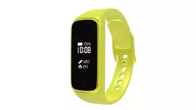 Samsung Galaxy Watch Fit E - Yellow Low-poly 3D model