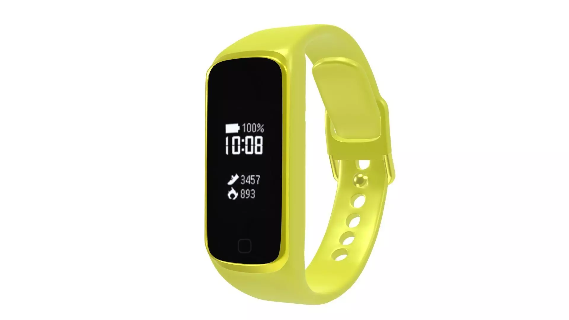 Samsung Galaxy Watch Fit E - Yellow Low-poly 3D model_0