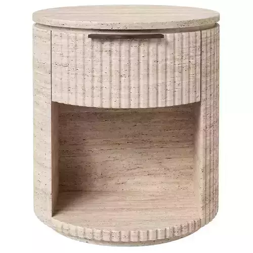 Restoration Hardware Byron travertine open nightstand