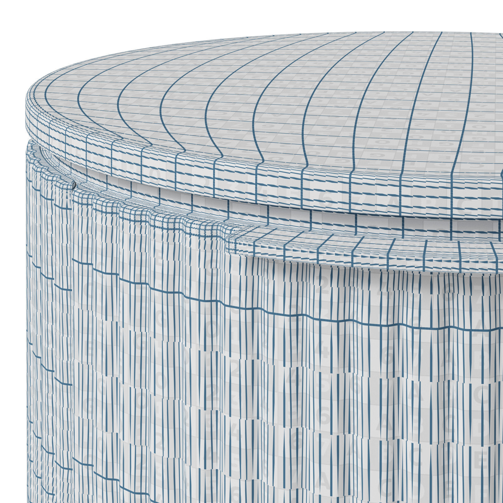 Restoration Hardware Byron travertine closed nightstand 3D model_4