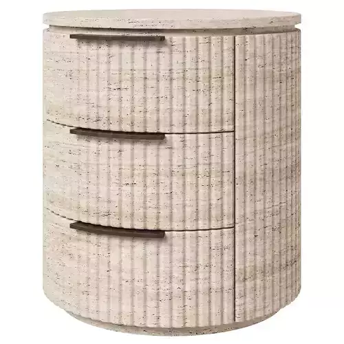 Restoration Hardware Byron travertine closed nightstand