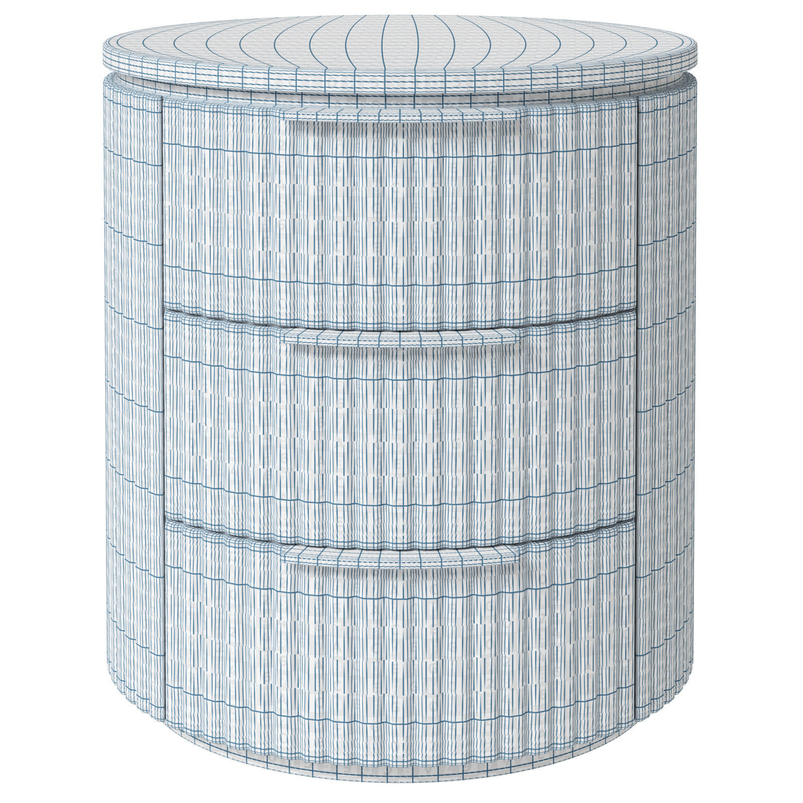 Restoration Hardware Byron travertine closed nightstand 3D model_5