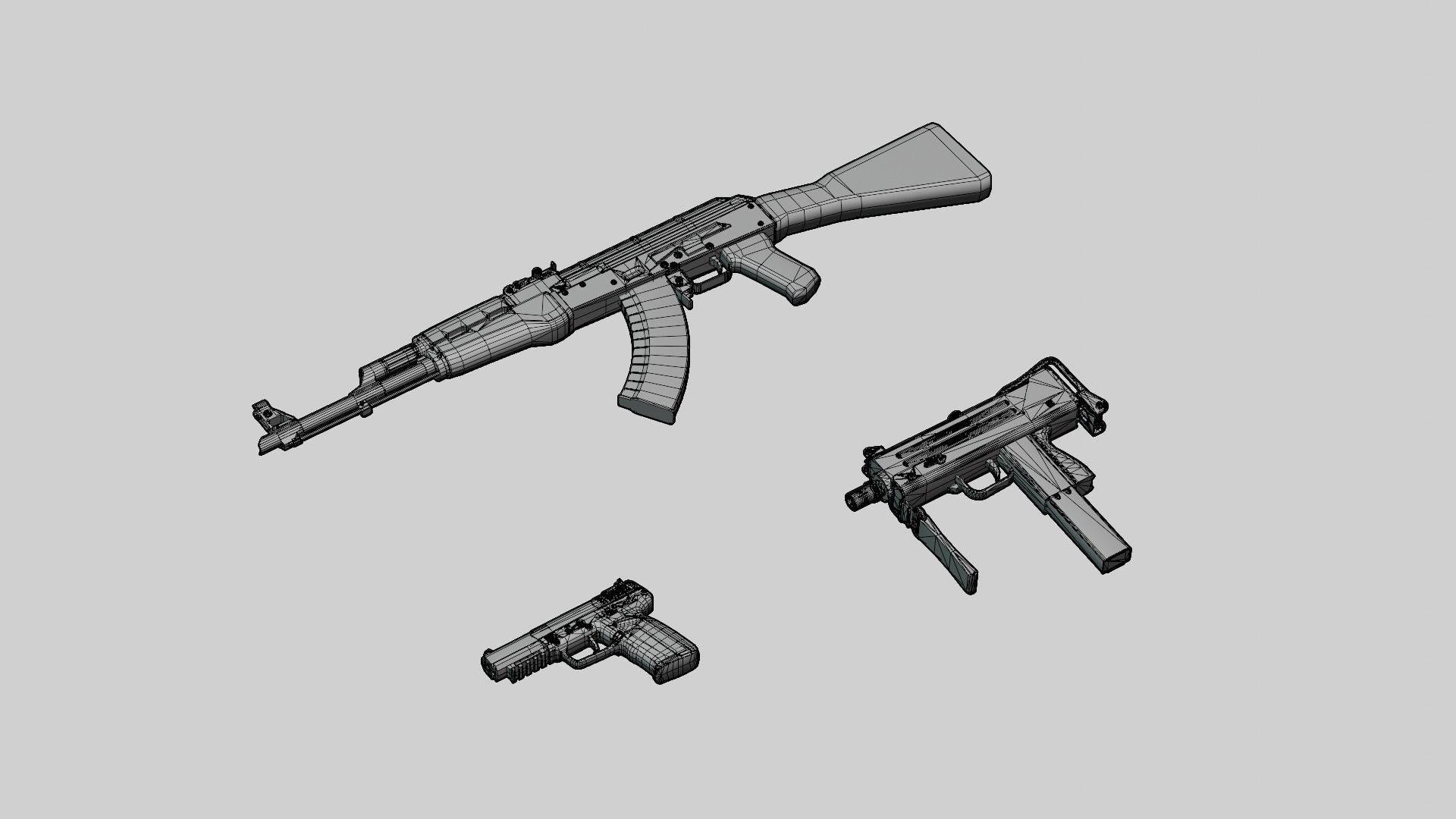 CS2 Case Hardened Collection 3D model_3