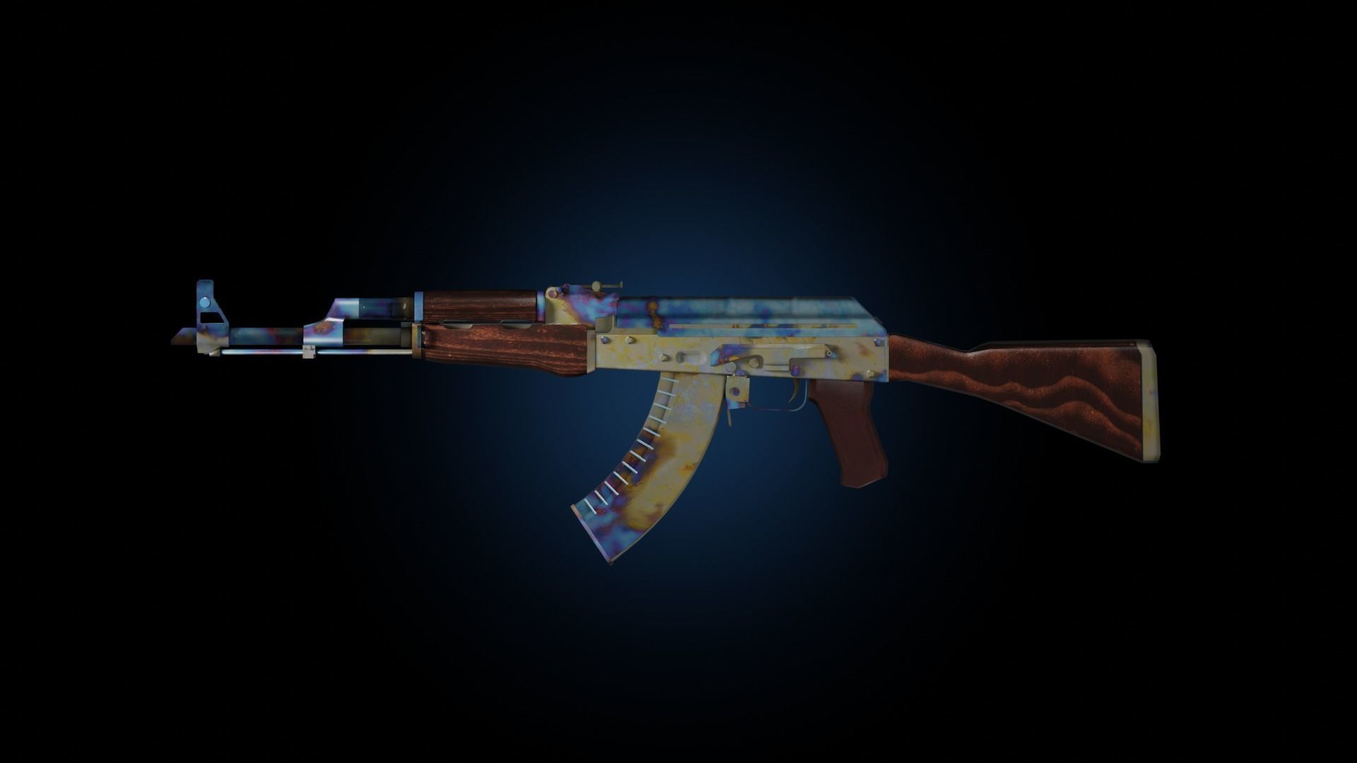 CS2 Case Hardened Collection 3D model_5