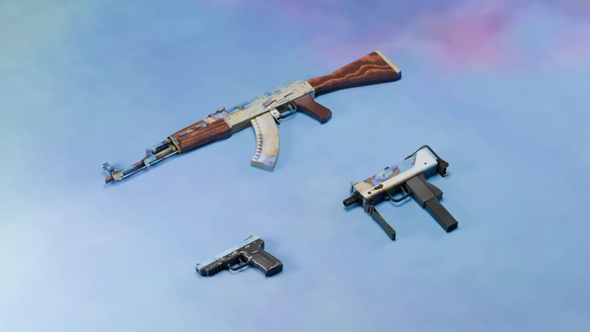 CS2 Case Hardened Collection 3D model_0