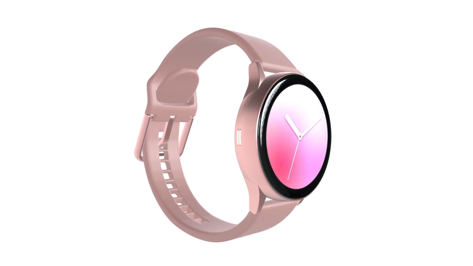 Samsung Galaxy Watch Active 2 - Aluminium Pink Gold Low-poly 3D model_1