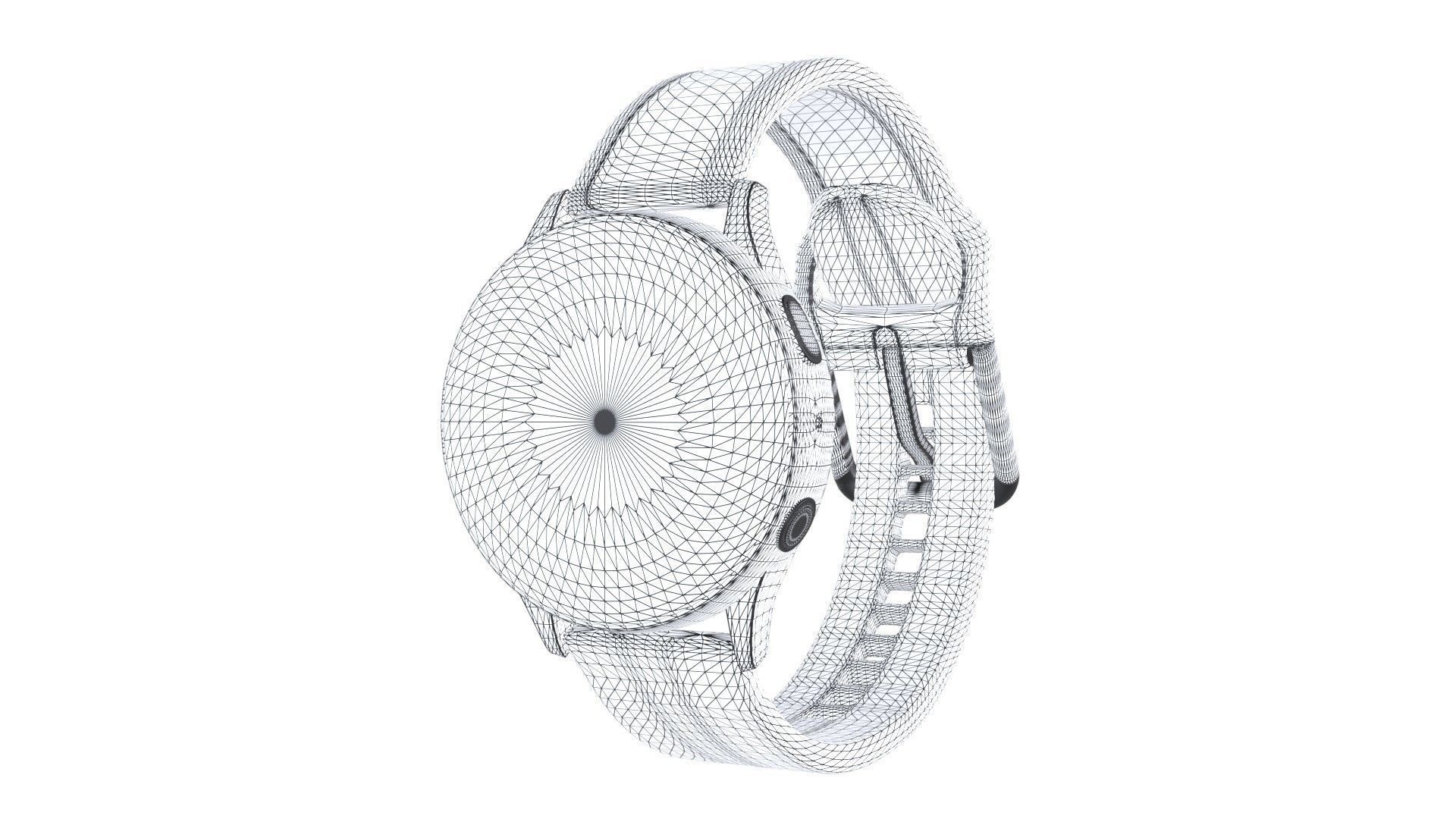 Samsung Galaxy Watch Active 2 - Aluminium Pink Gold Low-poly 3D model_8