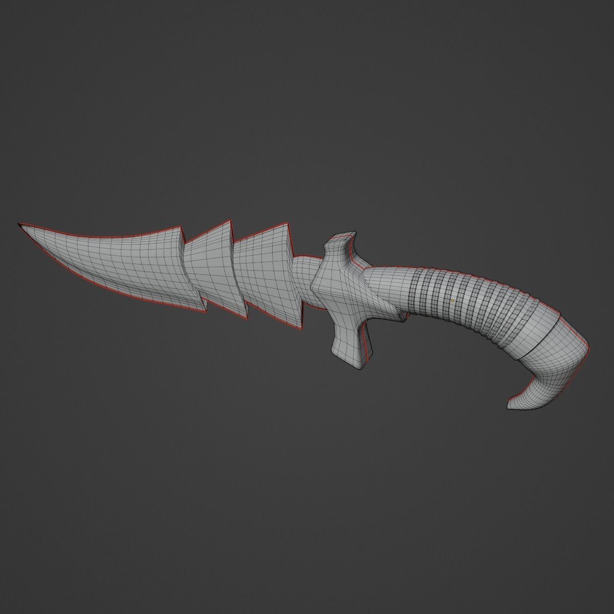 Stylized Medieval Sword Low-poly 3D model_15