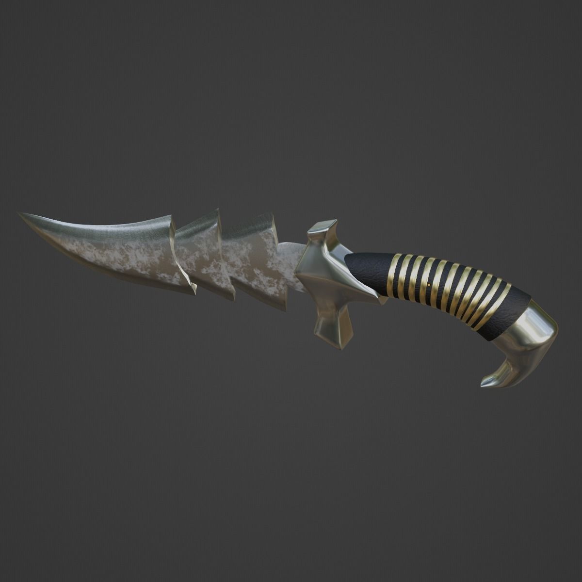 Stylized Medieval Sword Low-poly 3D model_12