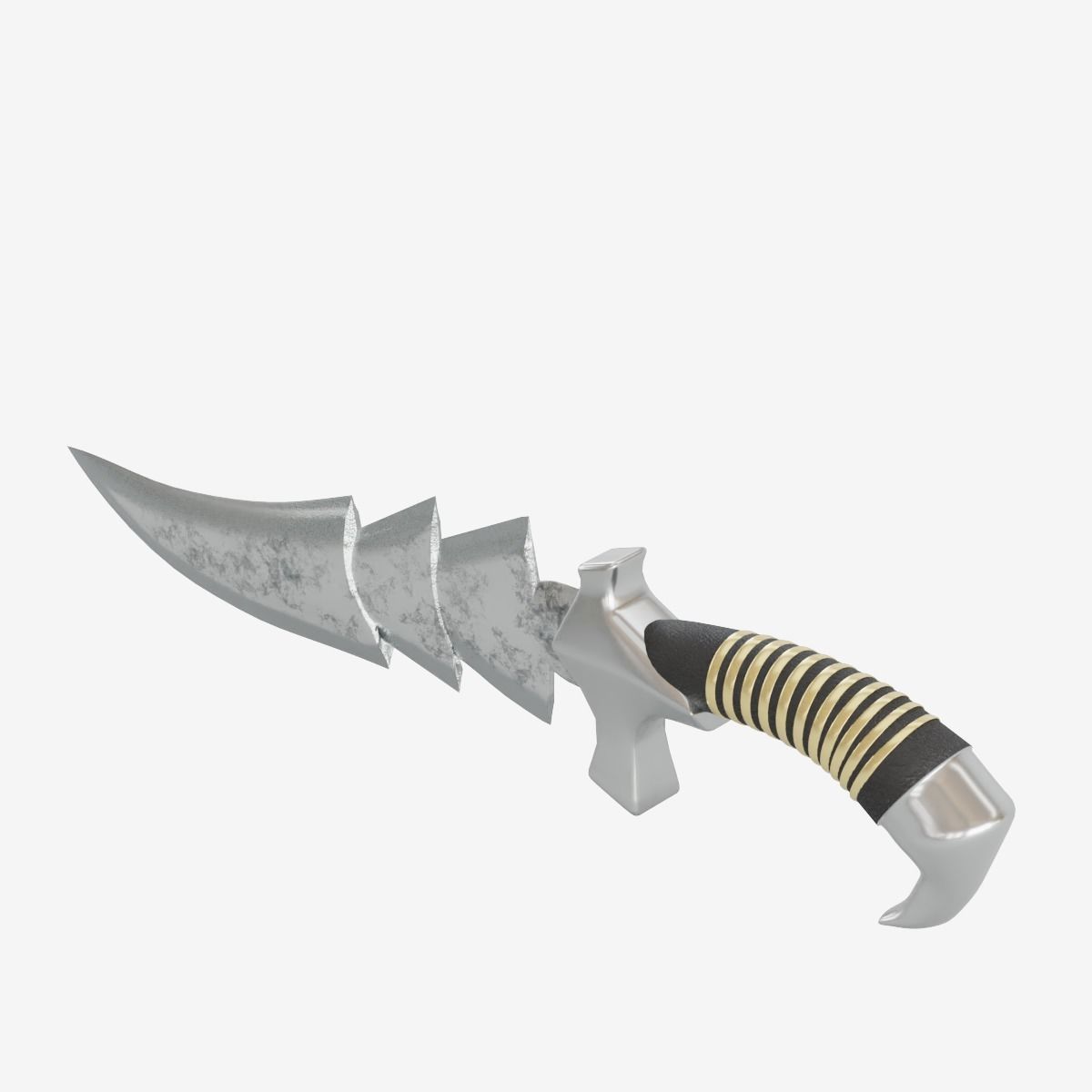 Stylized Medieval Sword Low-poly 3D model_11