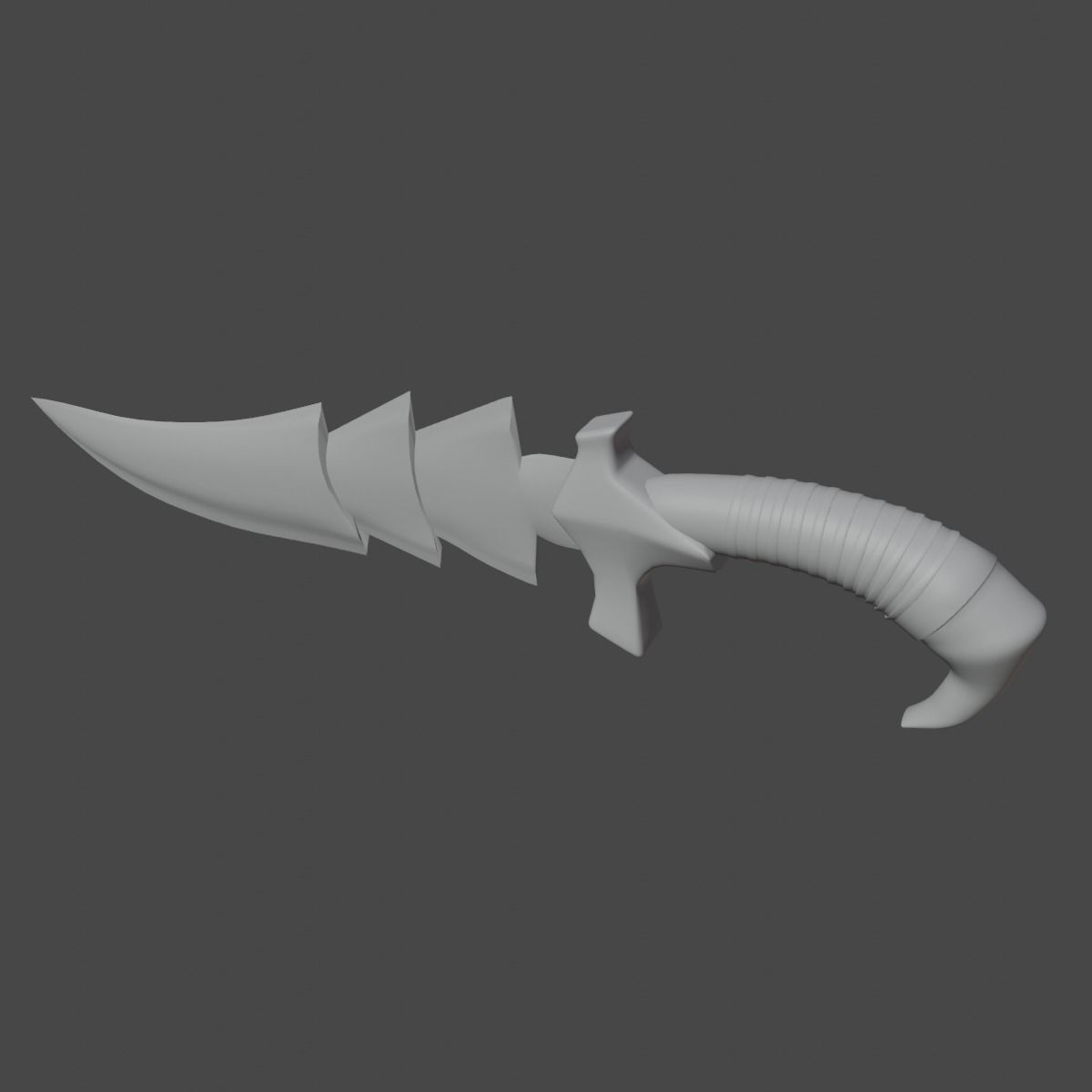 Stylized Medieval Sword Low-poly 3D model_14