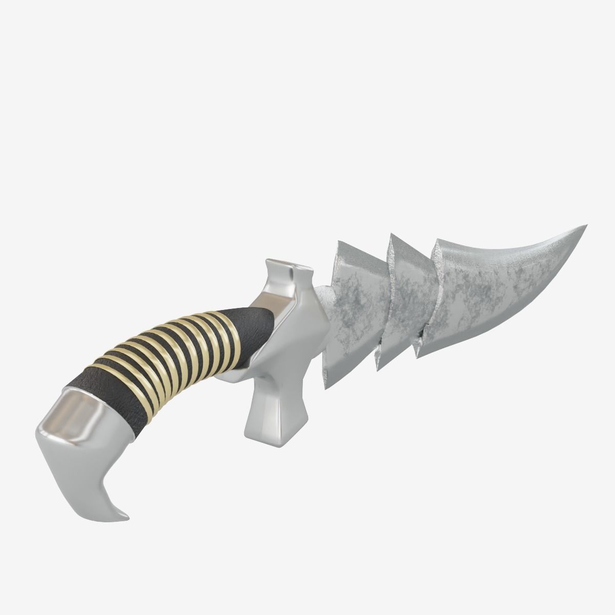 Stylized Medieval Sword Low-poly 3D model_9