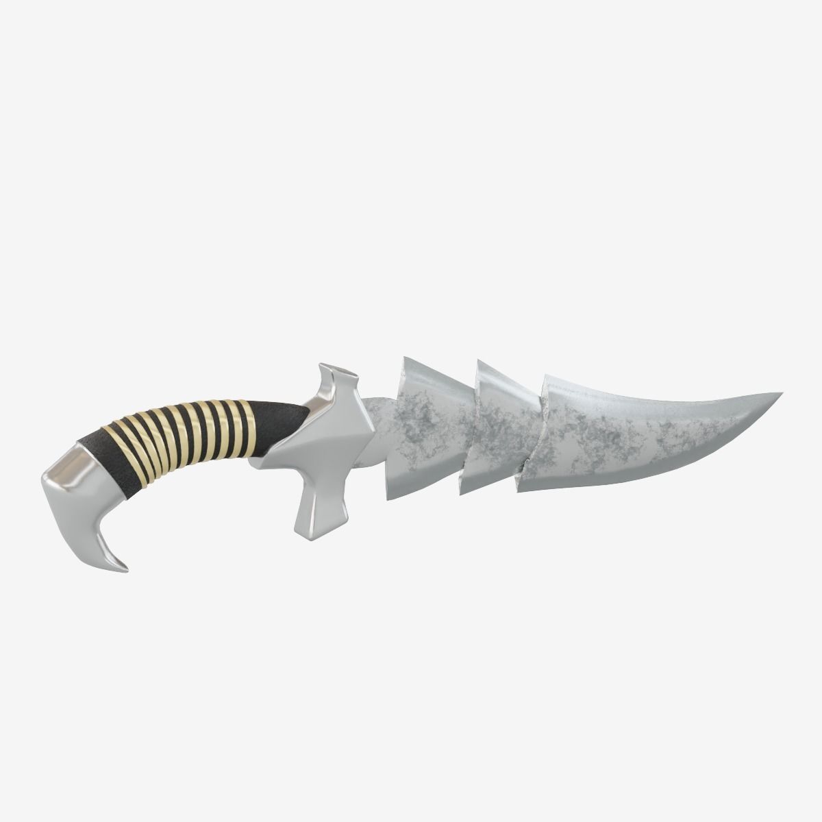 Stylized Medieval Sword Low-poly 3D model_8