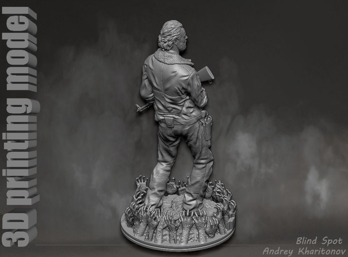 The Walking dead Rick Grimes 3D print model_22