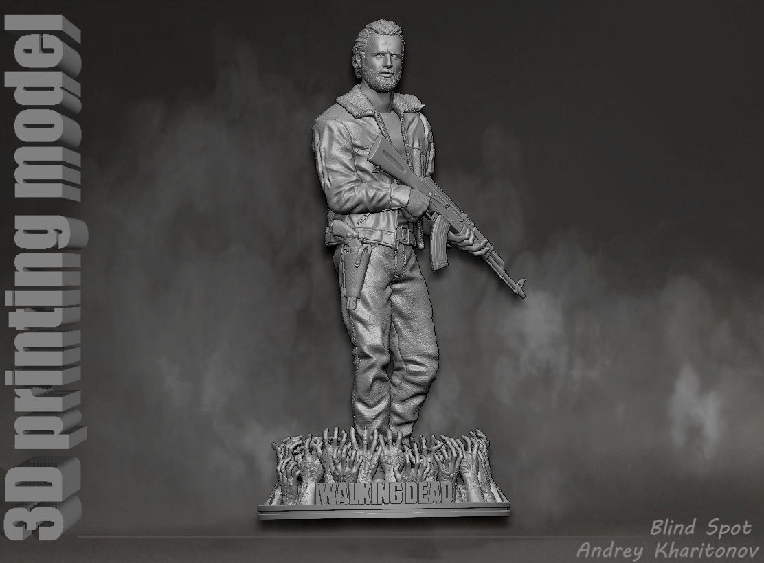 The Walking dead Rick Grimes 3D print model_17