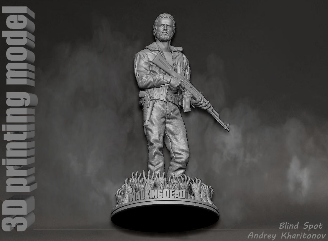 The Walking dead Rick Grimes 3D print model_24