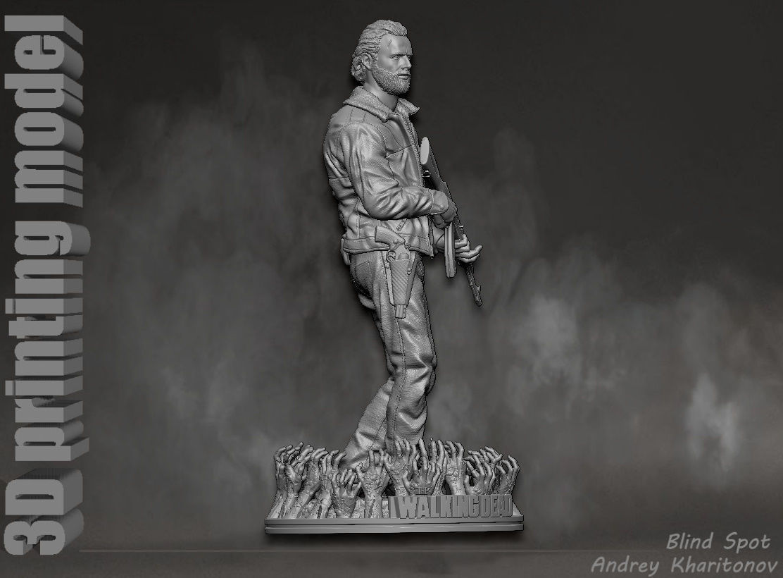 The Walking dead Rick Grimes 3D print model_15