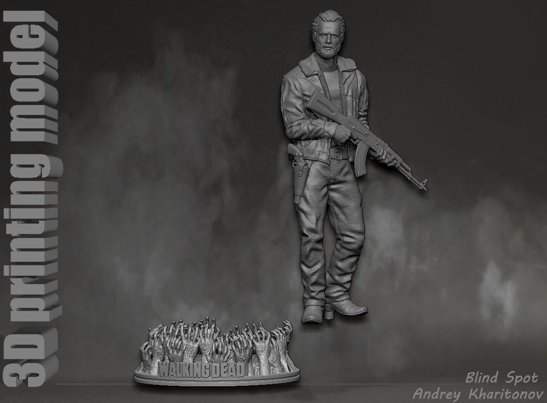 The Walking dead Rick Grimes 3D print model_25