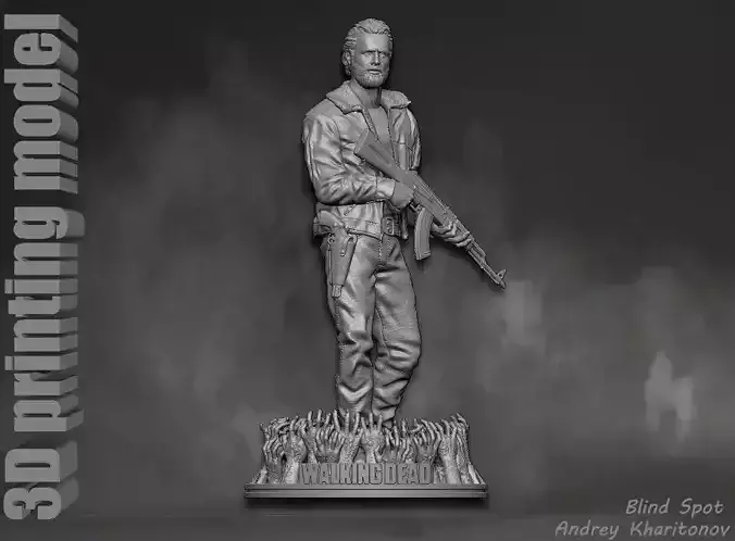 The Walking dead Rick Grimes 3D print model