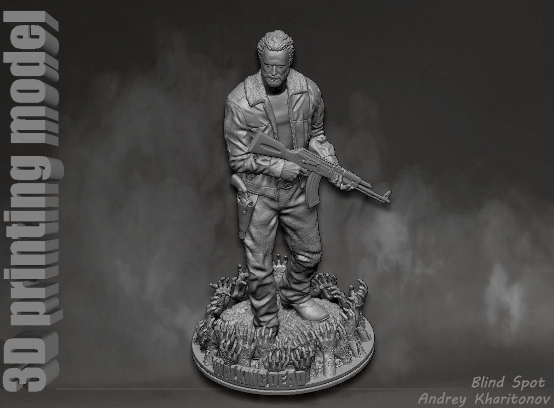 The Walking dead Rick Grimes 3D print model_19