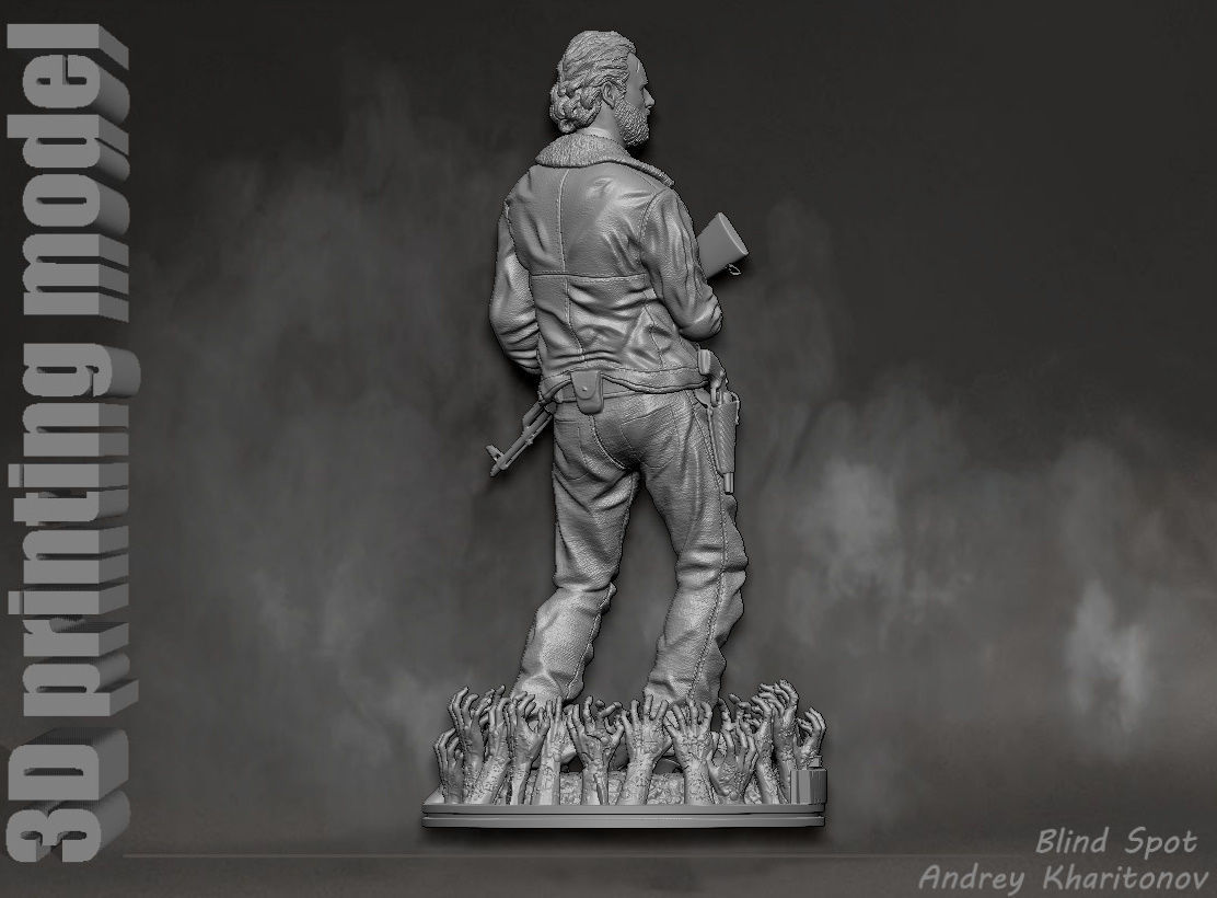 The Walking dead Rick Grimes 3D print model_12