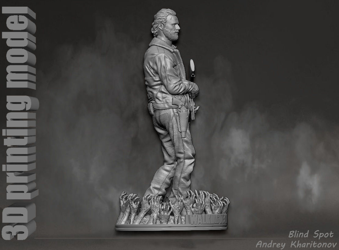 The Walking dead Rick Grimes 3D print model_14