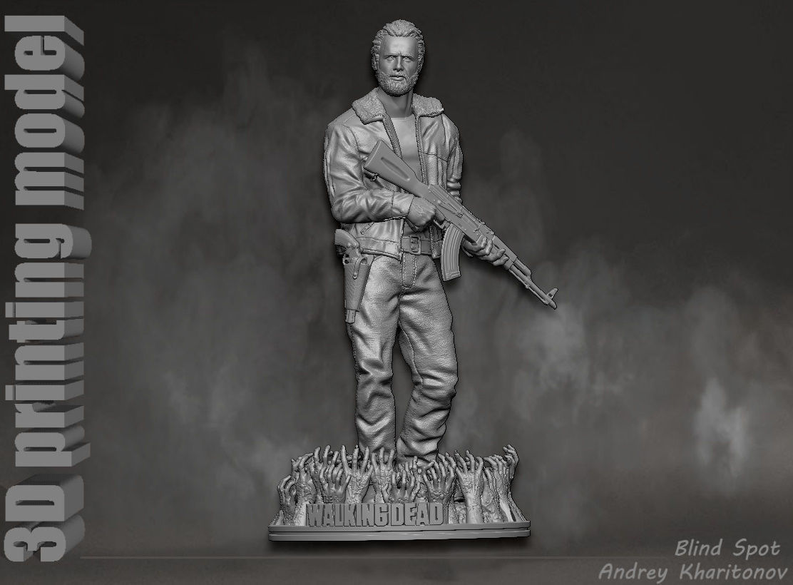 The Walking dead Rick Grimes 3D print model_18