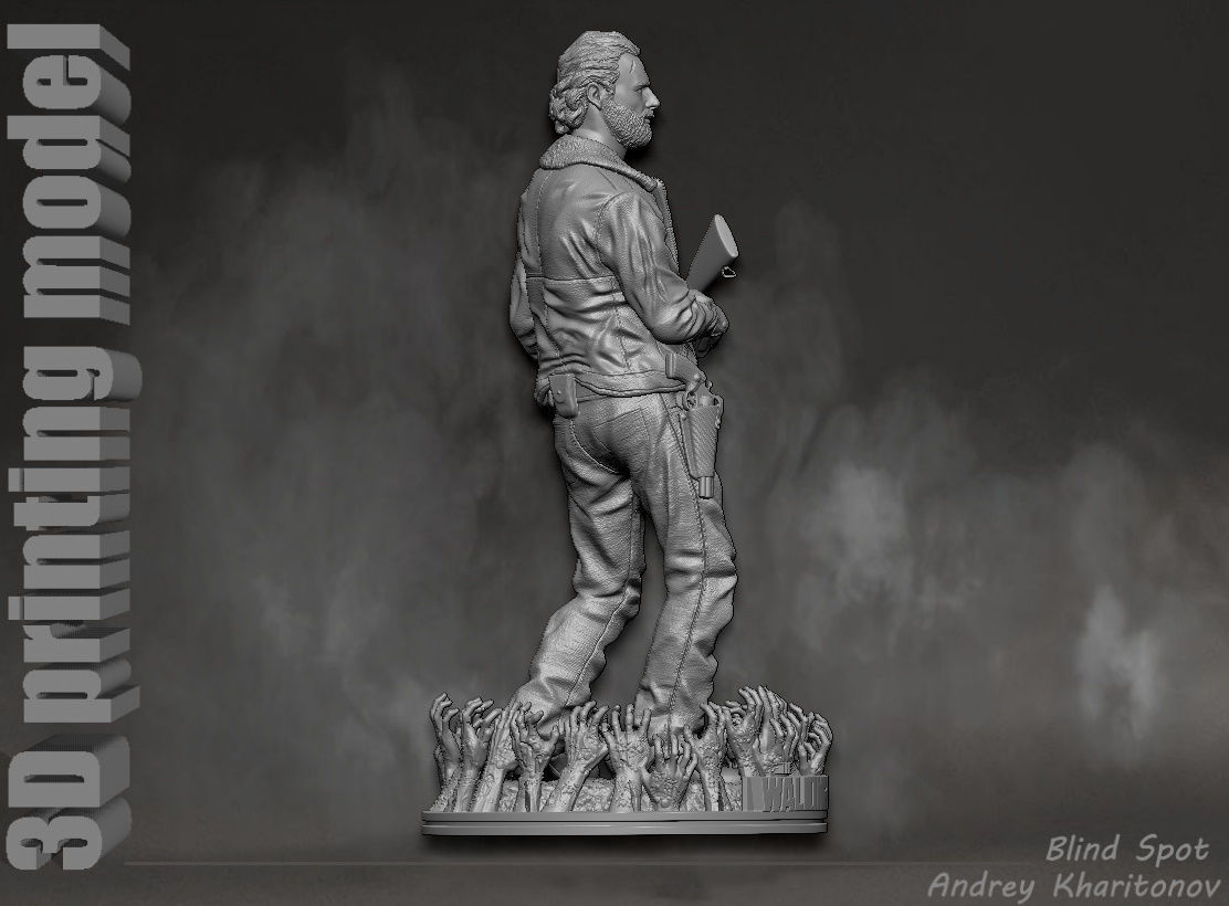 The Walking dead Rick Grimes 3D print model_13