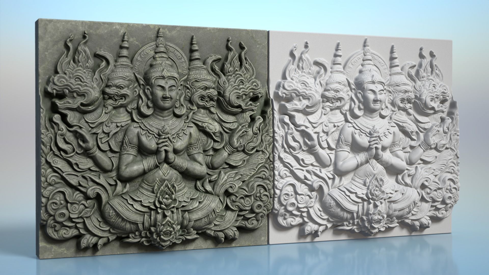 High poly Khmer Walls - 240427 3D model_16