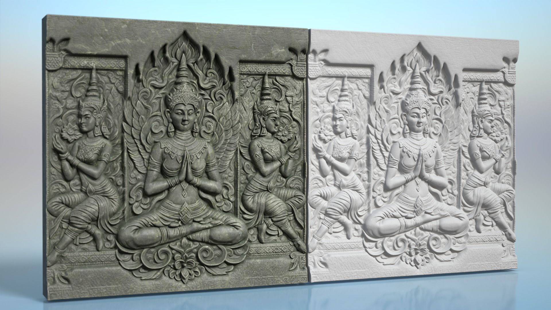 High poly Khmer Walls - 240427 3D model_19