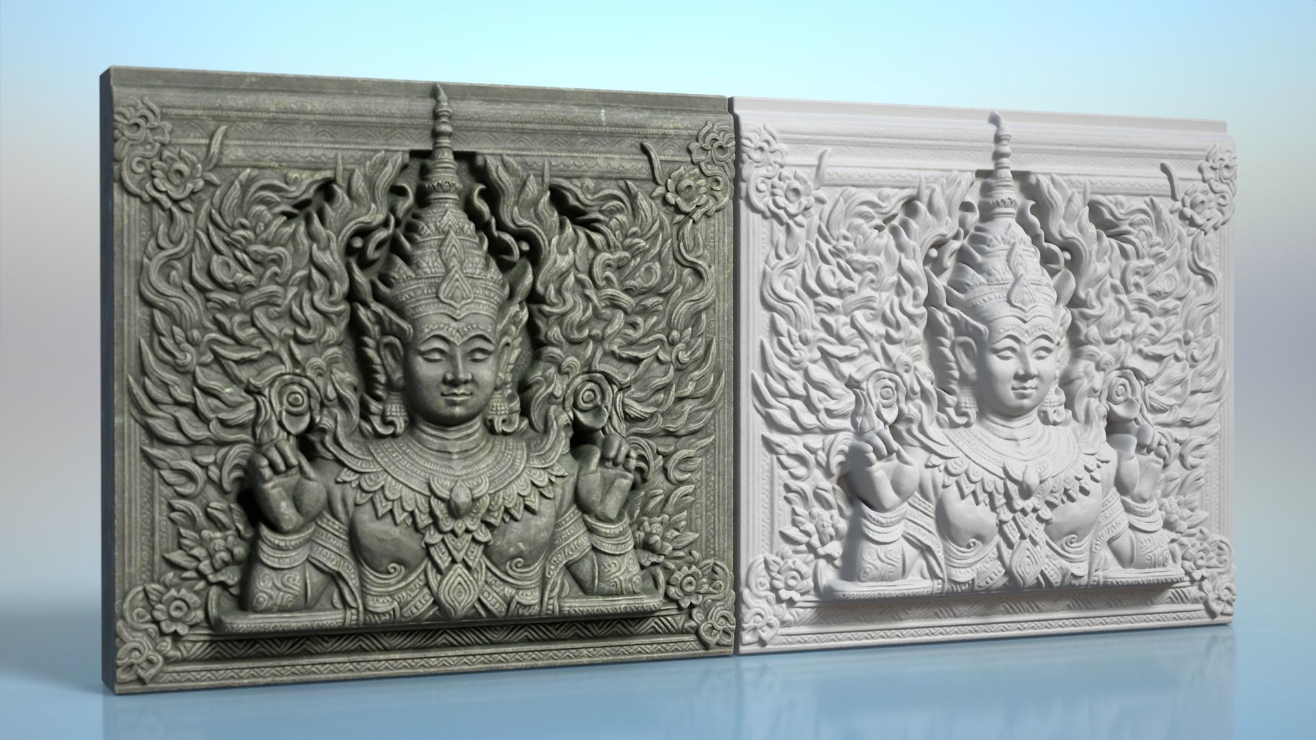 High poly Khmer Walls - 240427 3D model_13