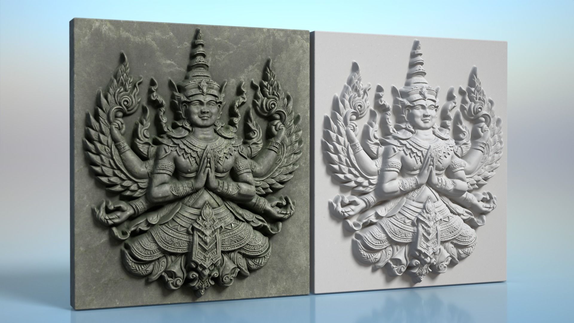 High poly Khmer Walls - 240427 3D model_7