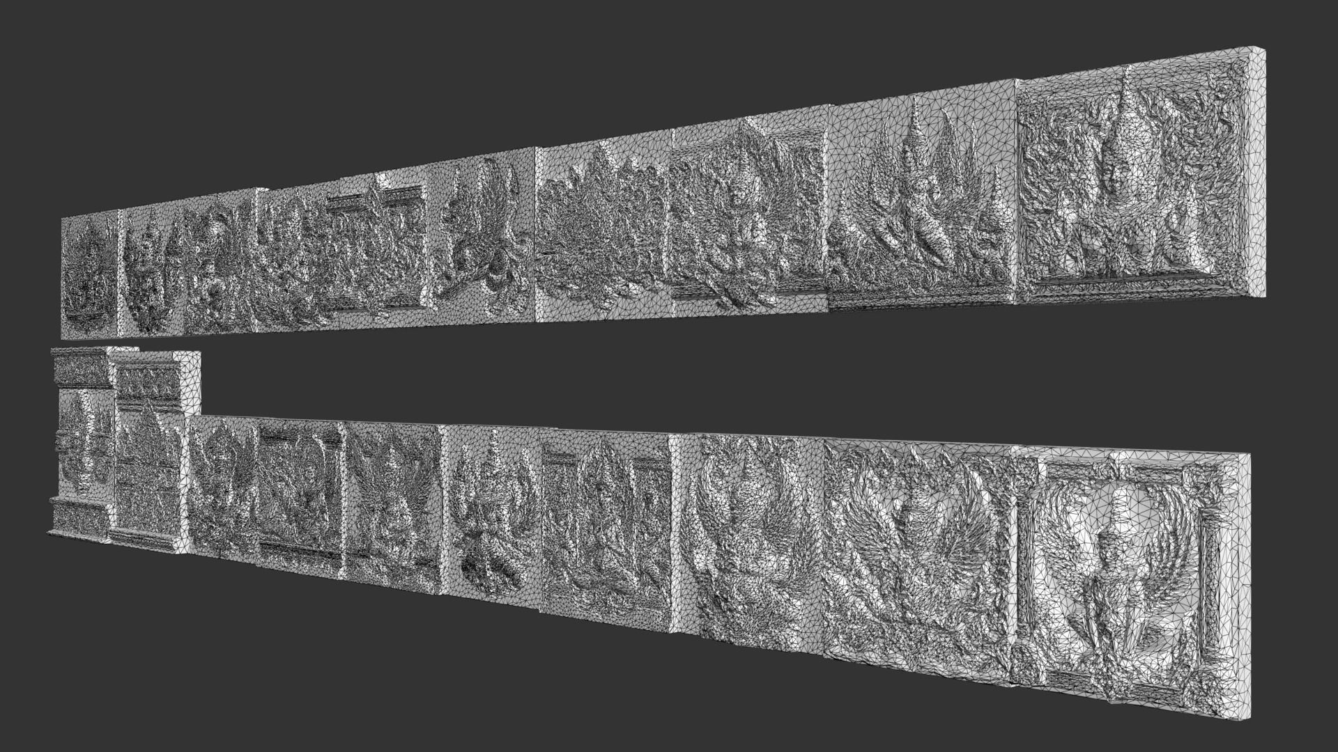 High poly Khmer Walls - 240427 3D model_24