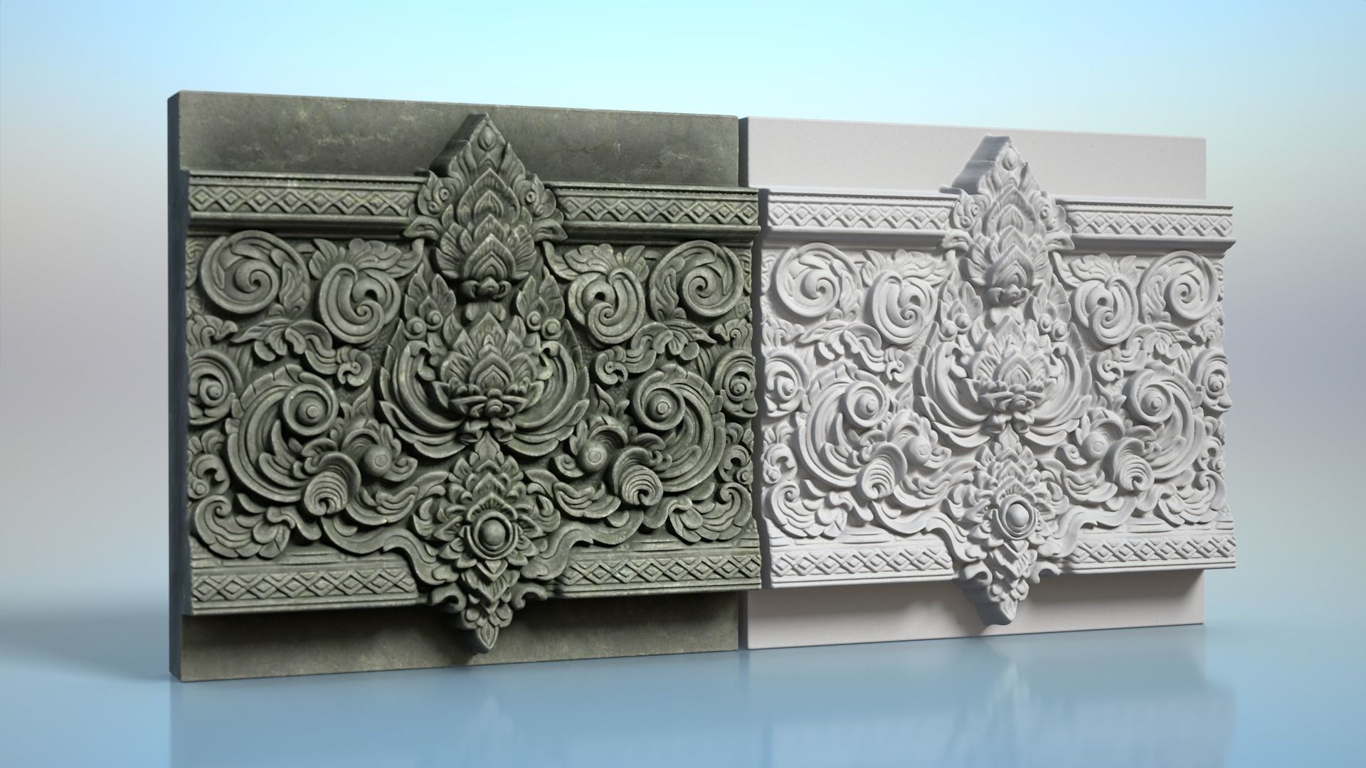 High poly Khmer Walls - 240427 3D model_5