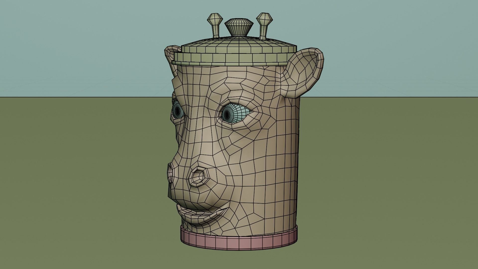 Recycle bin designed to resemble a giraffe head 3D model_14