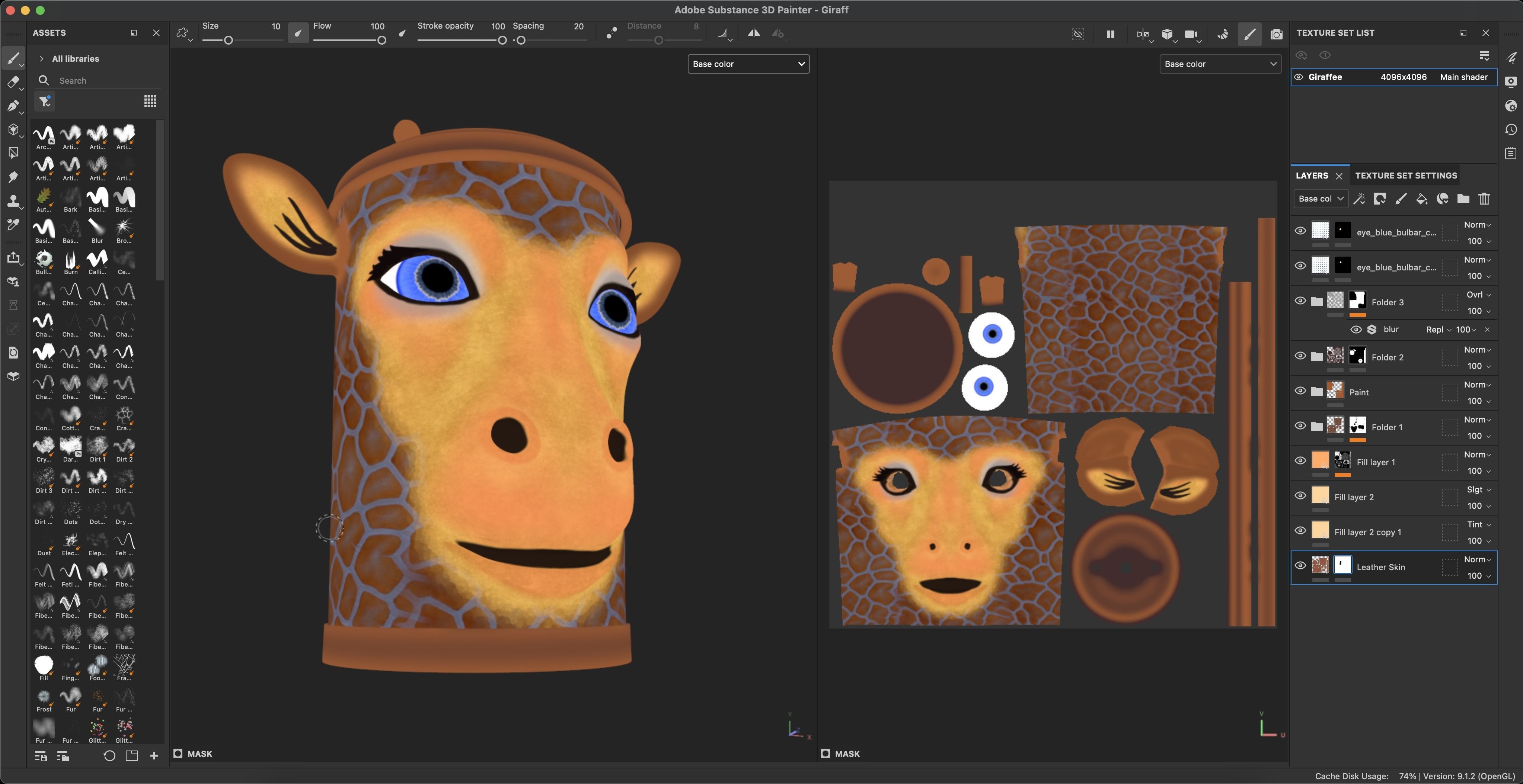 Recycle bin designed to resemble a giraffe head 3D model_30