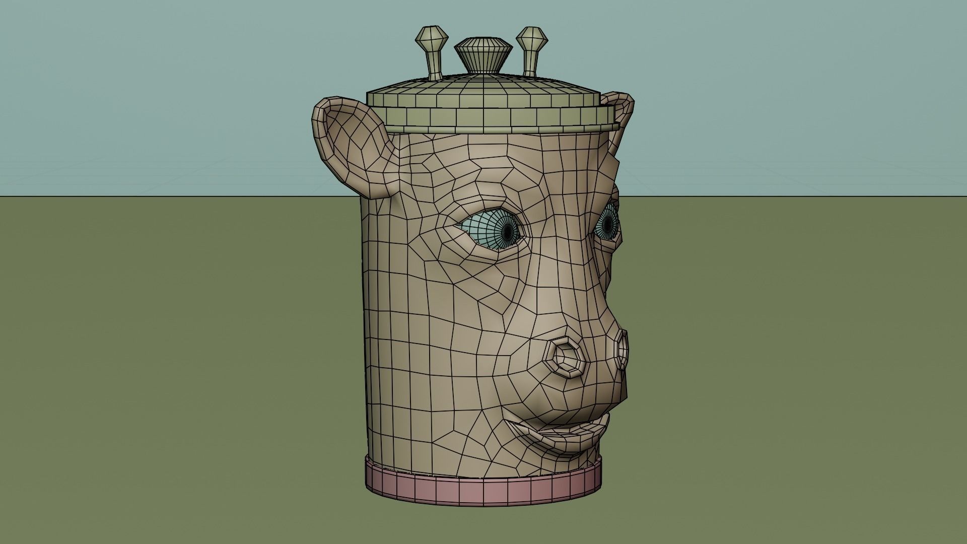 Recycle bin designed to resemble a giraffe head 3D model_20