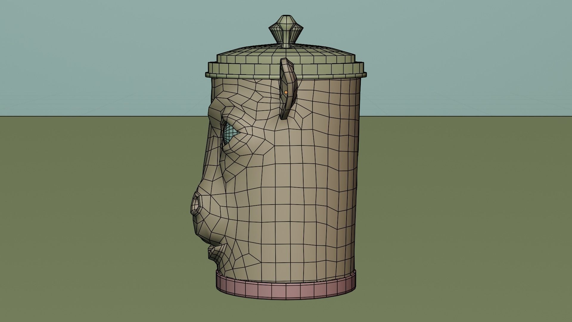 Recycle bin designed to resemble a giraffe head 3D model_15