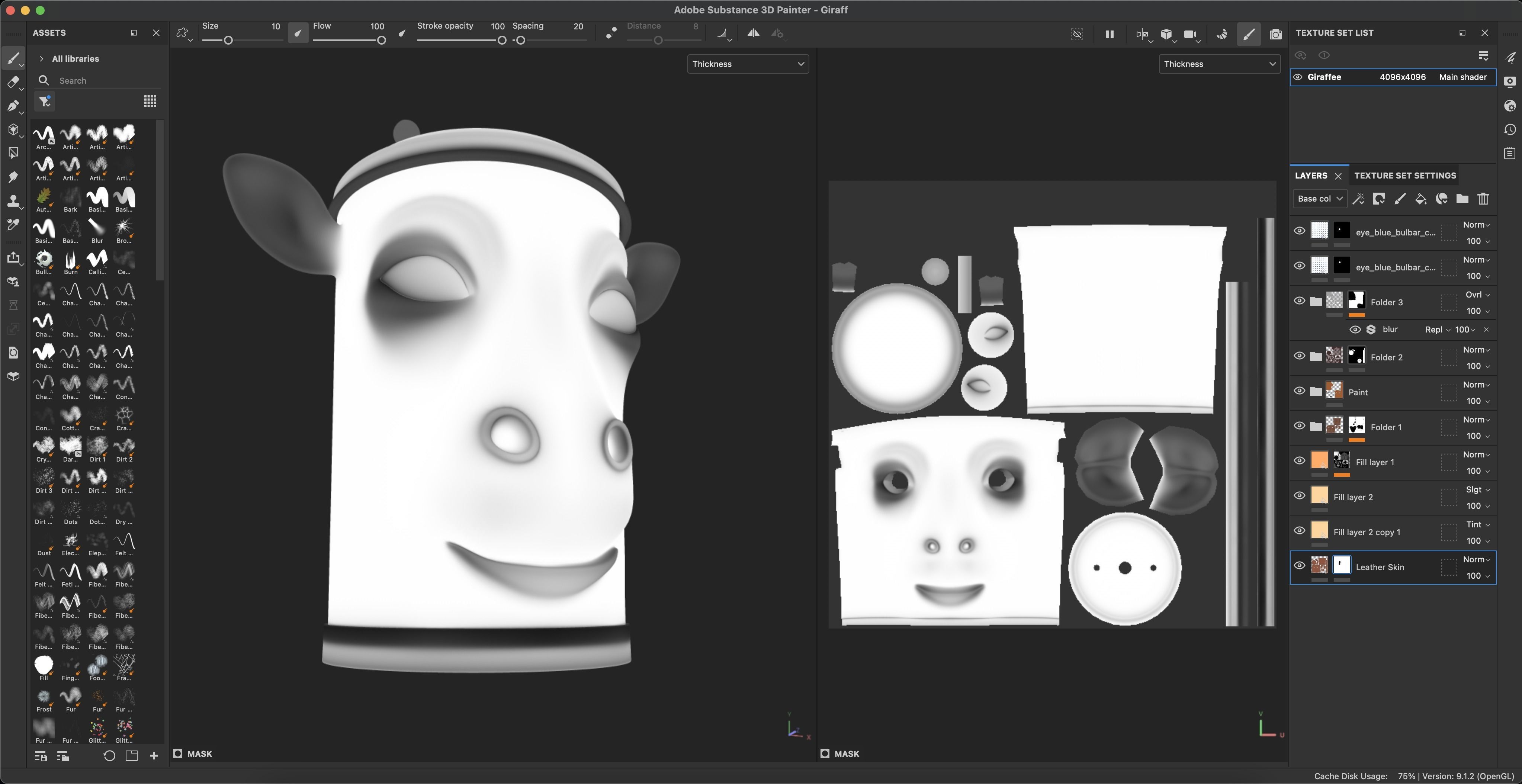 Recycle bin designed to resemble a giraffe head 3D model_37
