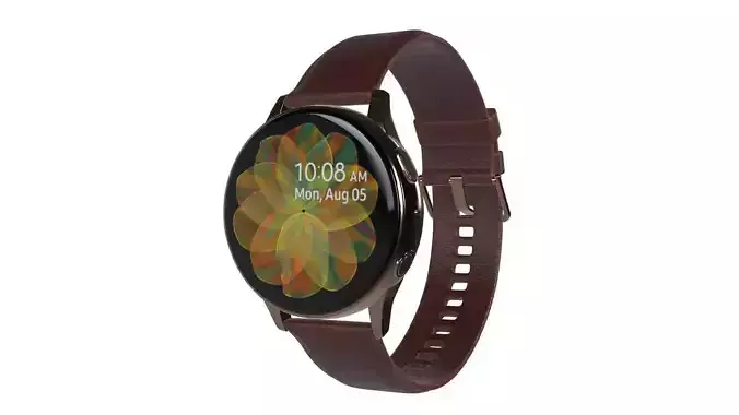 Samsung Galaxy Watch Active 2 - Stainless Steel Gold Low-poly 3D model