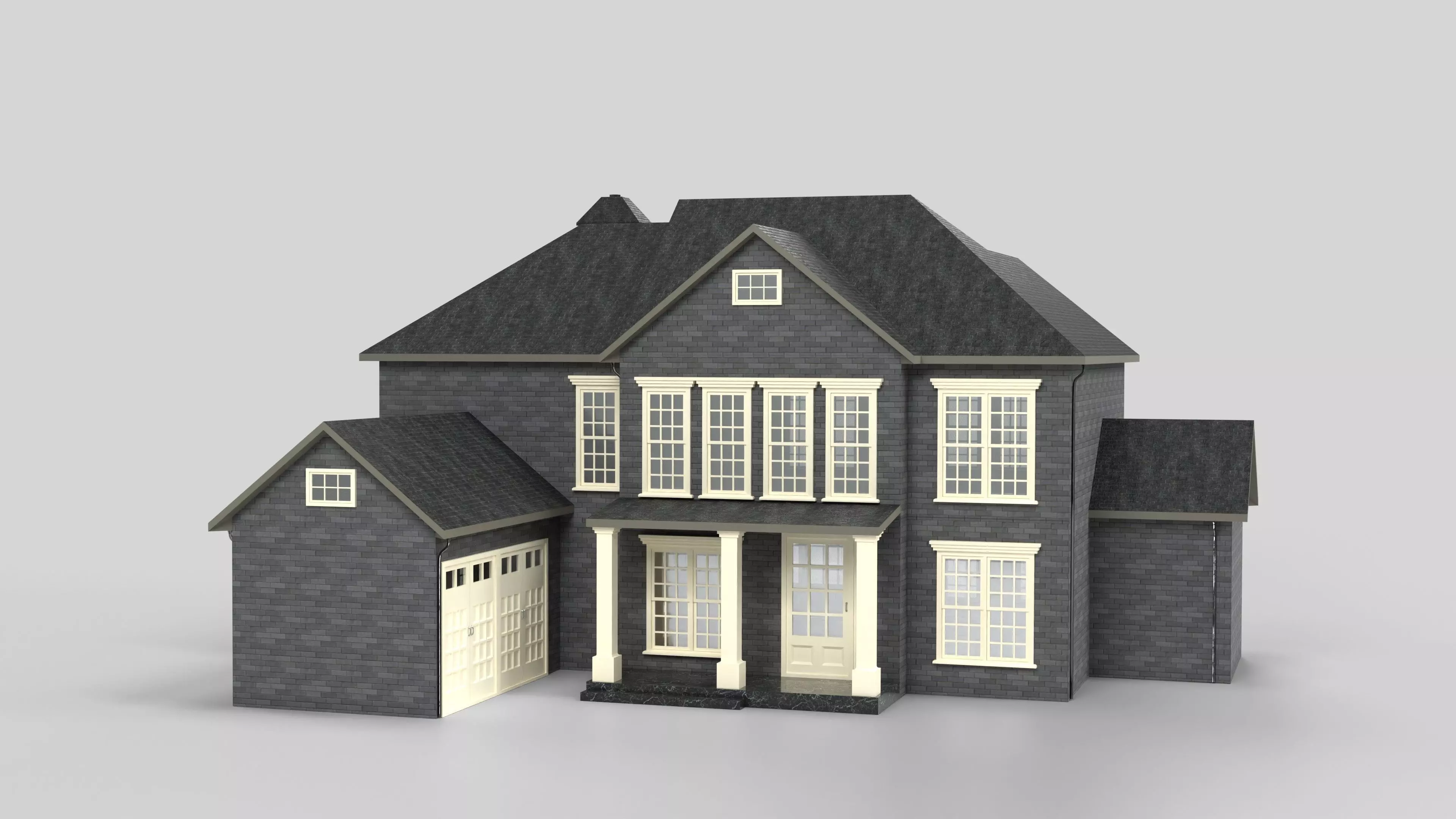British House Design 20T1 Low-poly 3D model