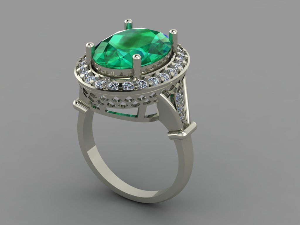 Gold Ring 3D print model_9