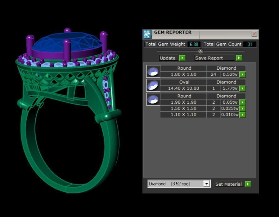 Gold Ring 3D print model_7