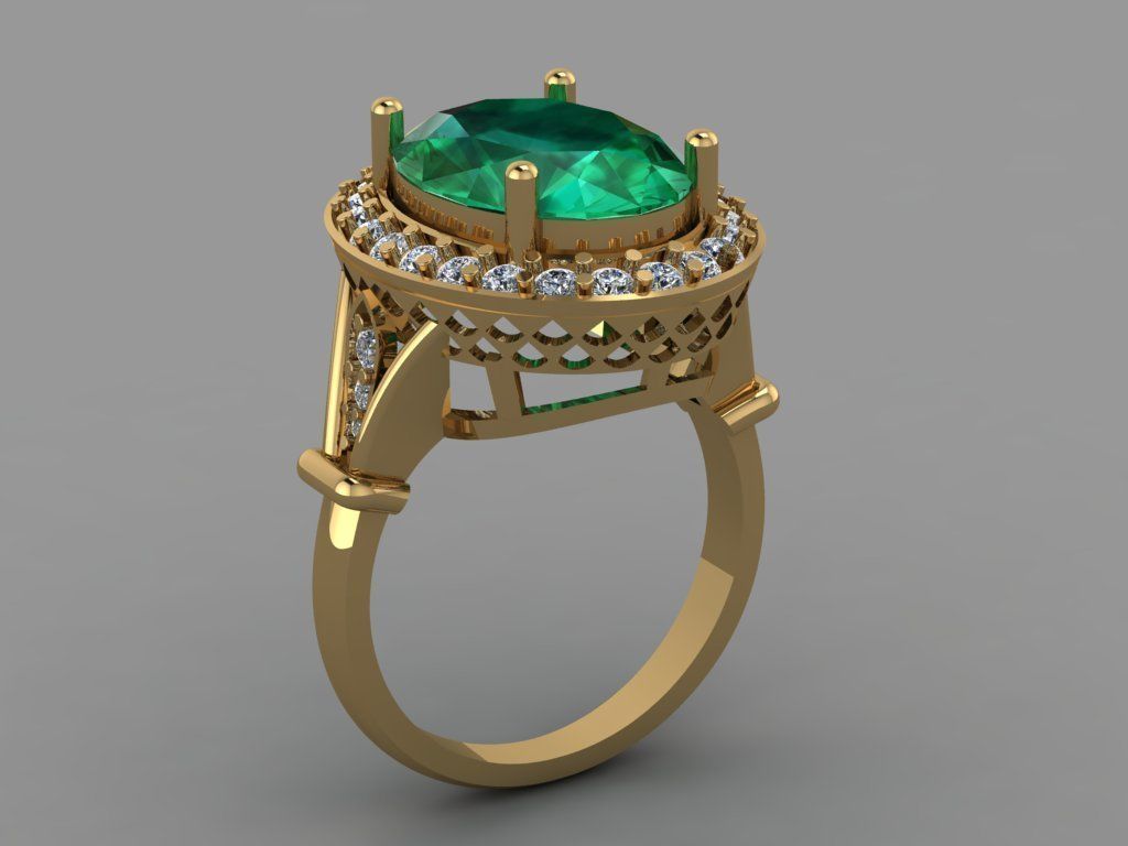 Gold Ring 3D print model_2