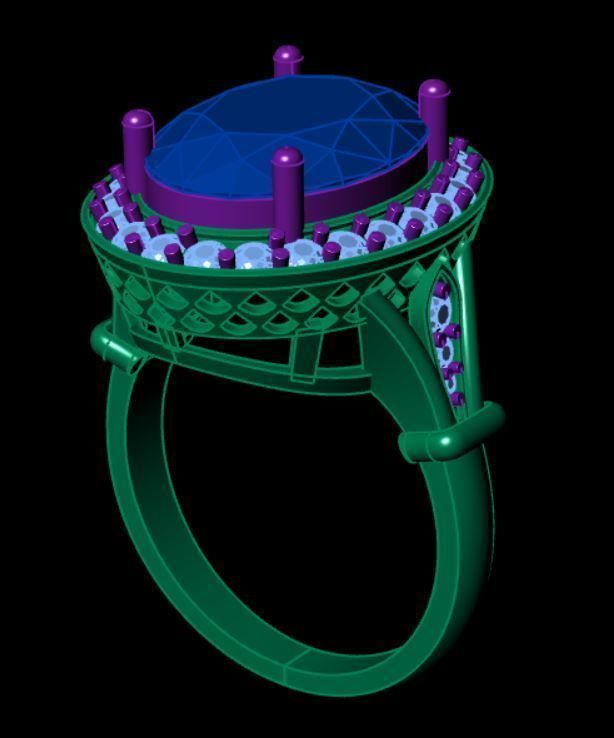 Gold Ring 3D print model_4