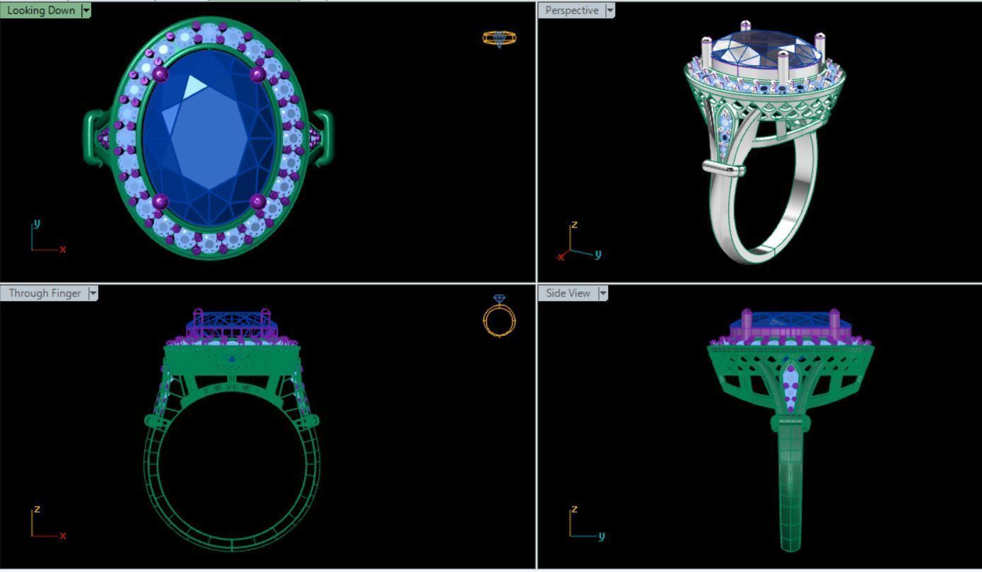 Gold Ring 3D print model_5