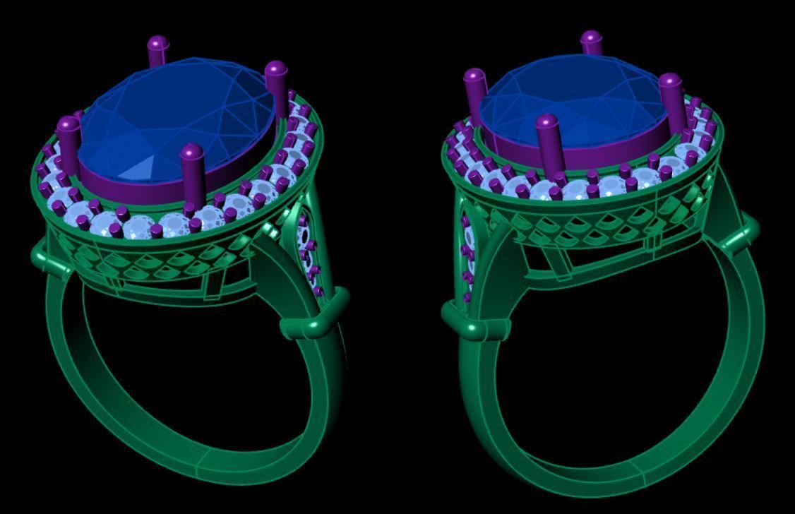 Gold Ring 3D print model_8