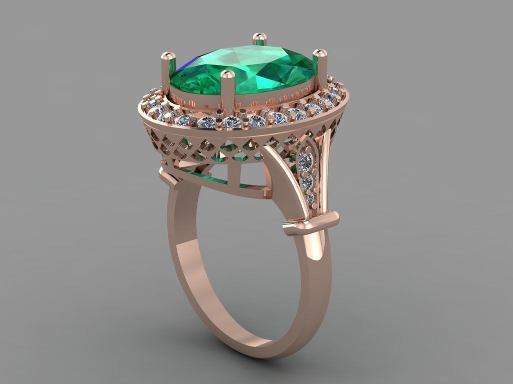 Gold Ring 3D print model_1