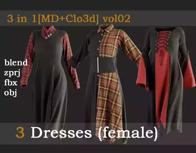 3 Dresses for women vol02